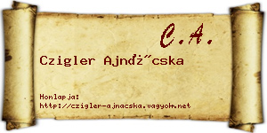 Czigler Ajnácska névjegykártya